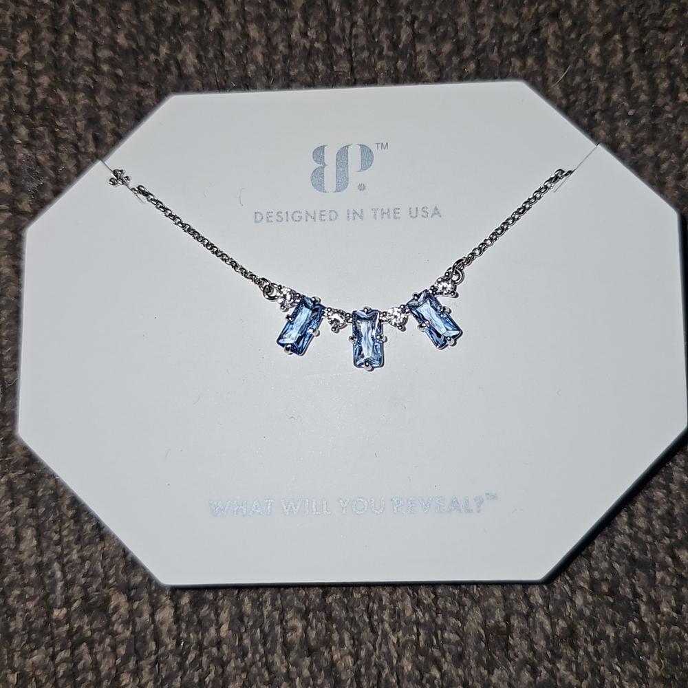 Blue Stone Silver Necklace by BP